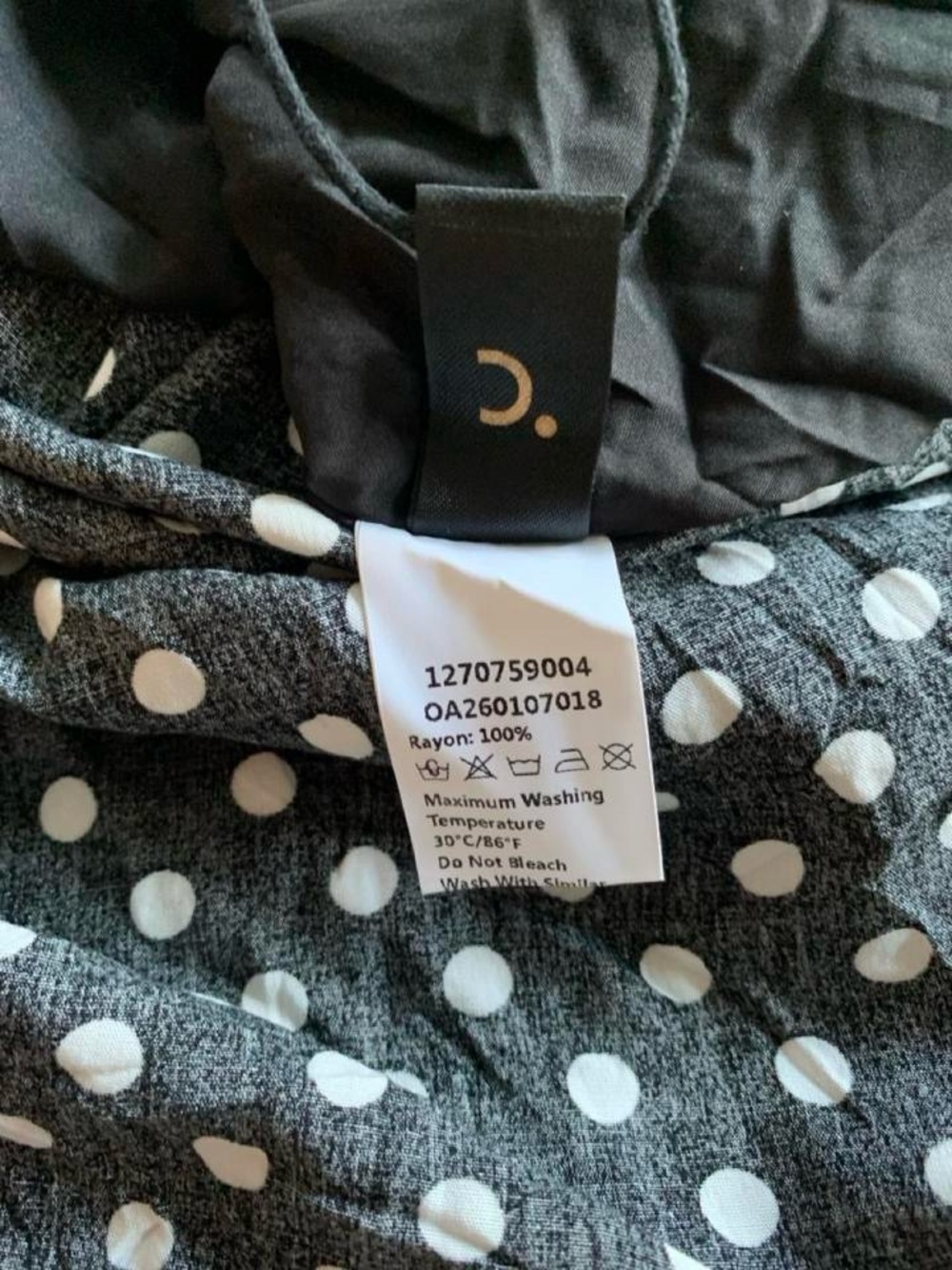 COMMENSE Black & White Polka Dot Midi Dress – Size S – NWT - Picture 8 of 8